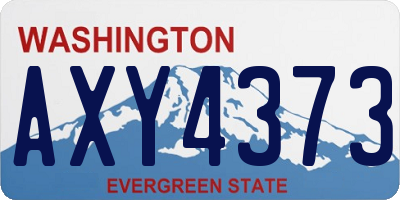 WA license plate AXY4373