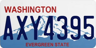 WA license plate AXY4395
