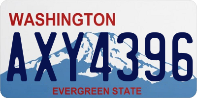 WA license plate AXY4396