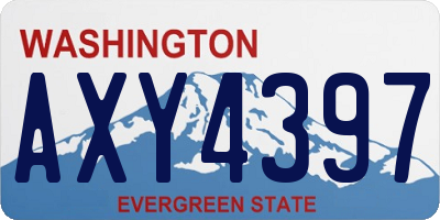 WA license plate AXY4397