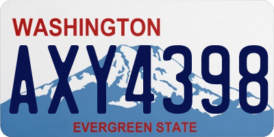 WA license plate AXY4398