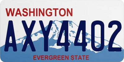 WA license plate AXY4402