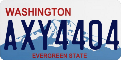 WA license plate AXY4404