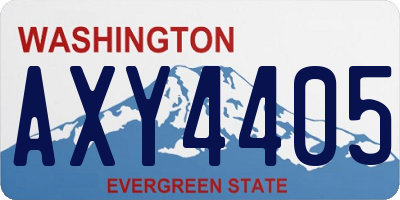 WA license plate AXY4405
