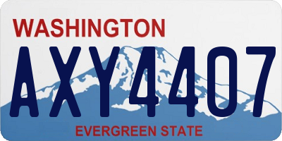 WA license plate AXY4407