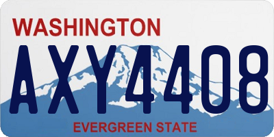 WA license plate AXY4408