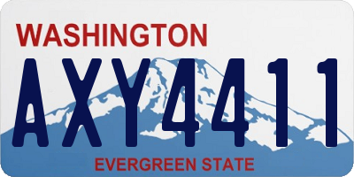 WA license plate AXY4411