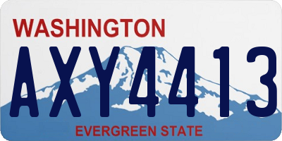 WA license plate AXY4413