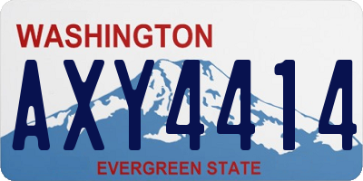 WA license plate AXY4414