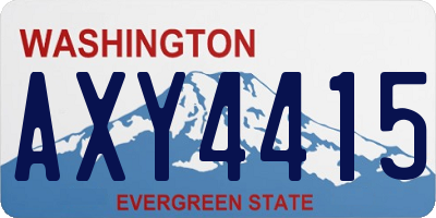 WA license plate AXY4415