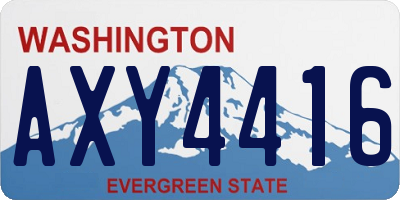 WA license plate AXY4416
