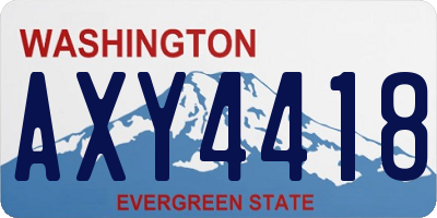 WA license plate AXY4418