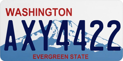 WA license plate AXY4422