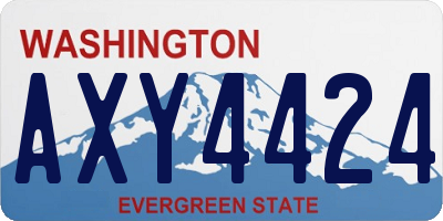 WA license plate AXY4424