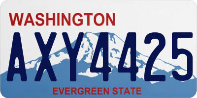 WA license plate AXY4425