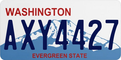WA license plate AXY4427