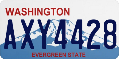 WA license plate AXY4428