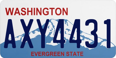 WA license plate AXY4431