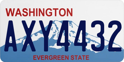 WA license plate AXY4432