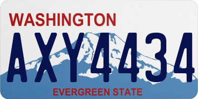 WA license plate AXY4434
