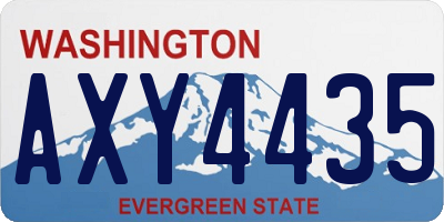 WA license plate AXY4435