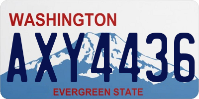 WA license plate AXY4436