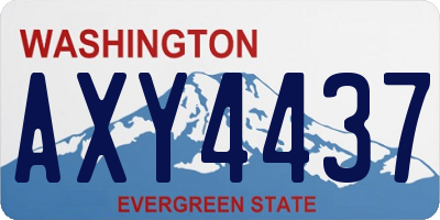 WA license plate AXY4437