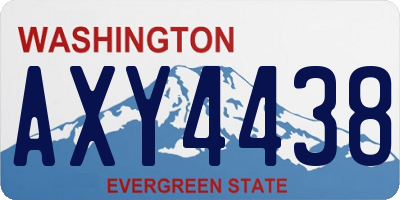 WA license plate AXY4438