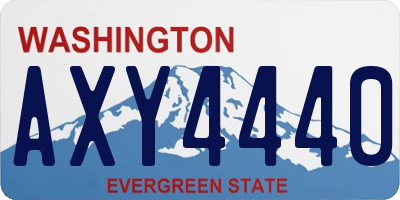 WA license plate AXY4440