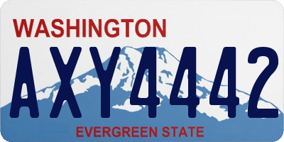 WA license plate AXY4442