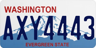 WA license plate AXY4443
