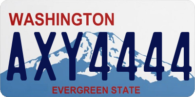 WA license plate AXY4444