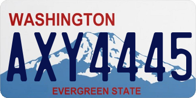 WA license plate AXY4445