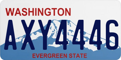 WA license plate AXY4446