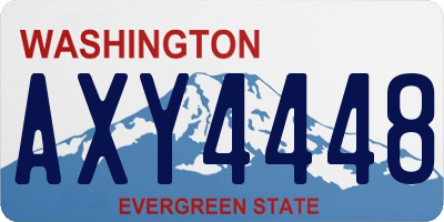WA license plate AXY4448