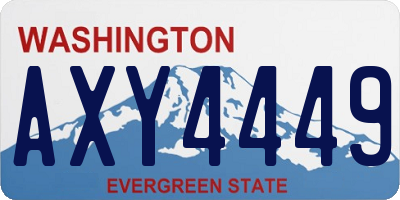WA license plate AXY4449