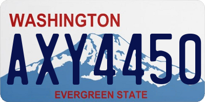 WA license plate AXY4450