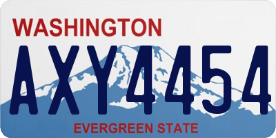 WA license plate AXY4454