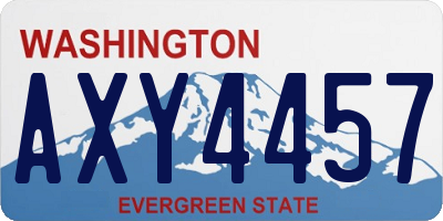 WA license plate AXY4457