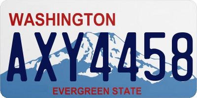 WA license plate AXY4458