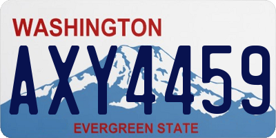 WA license plate AXY4459
