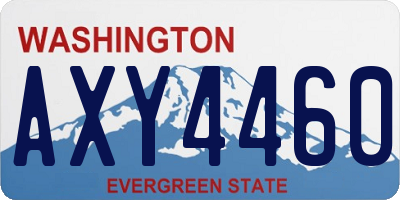 WA license plate AXY4460