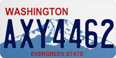 WA license plate AXY4462
