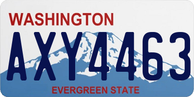 WA license plate AXY4463