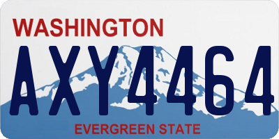 WA license plate AXY4464