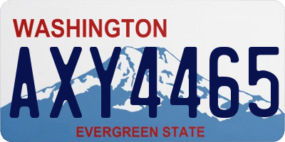 WA license plate AXY4465