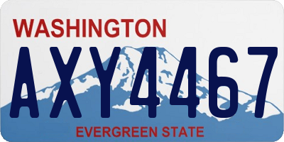 WA license plate AXY4467