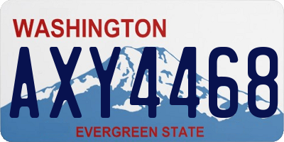 WA license plate AXY4468