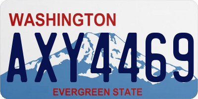WA license plate AXY4469