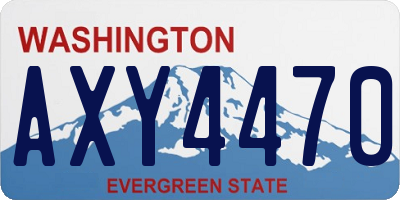 WA license plate AXY4470